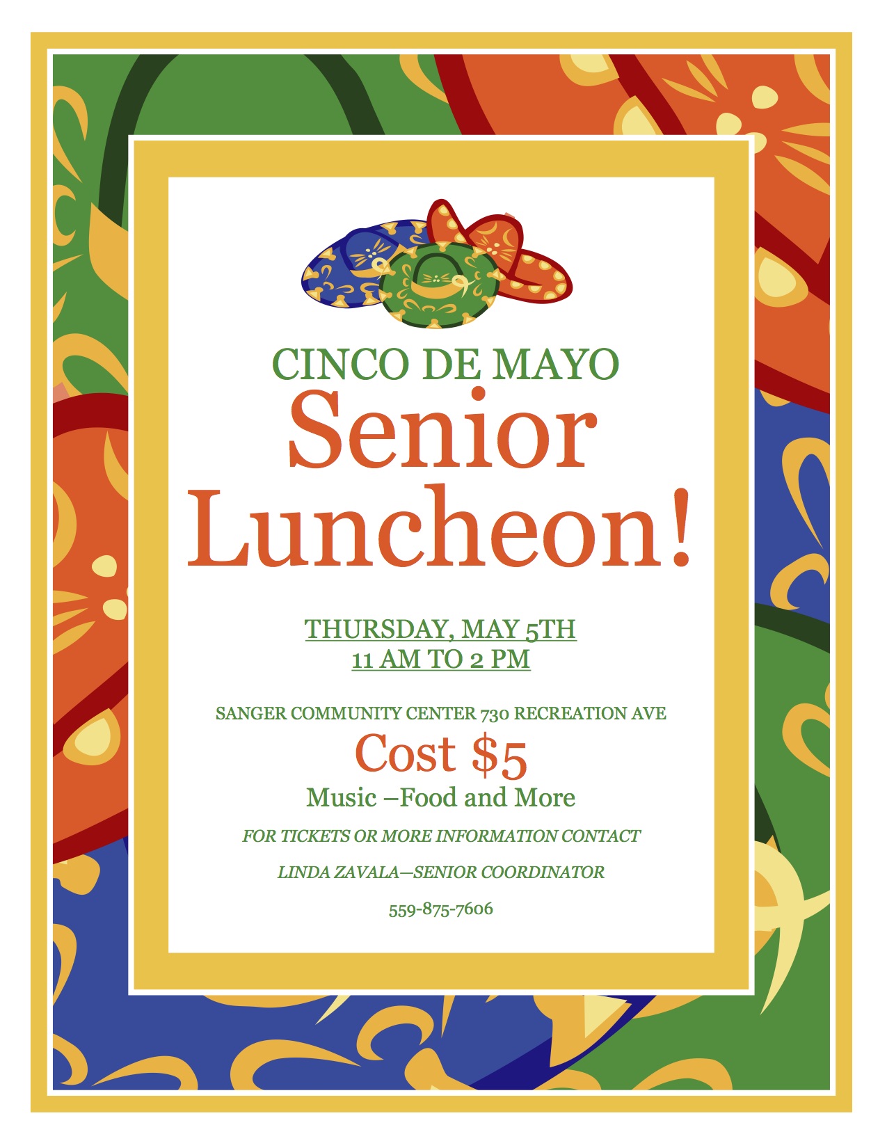 Cinco De Mayo Senior Luncheon The Sanger Scene