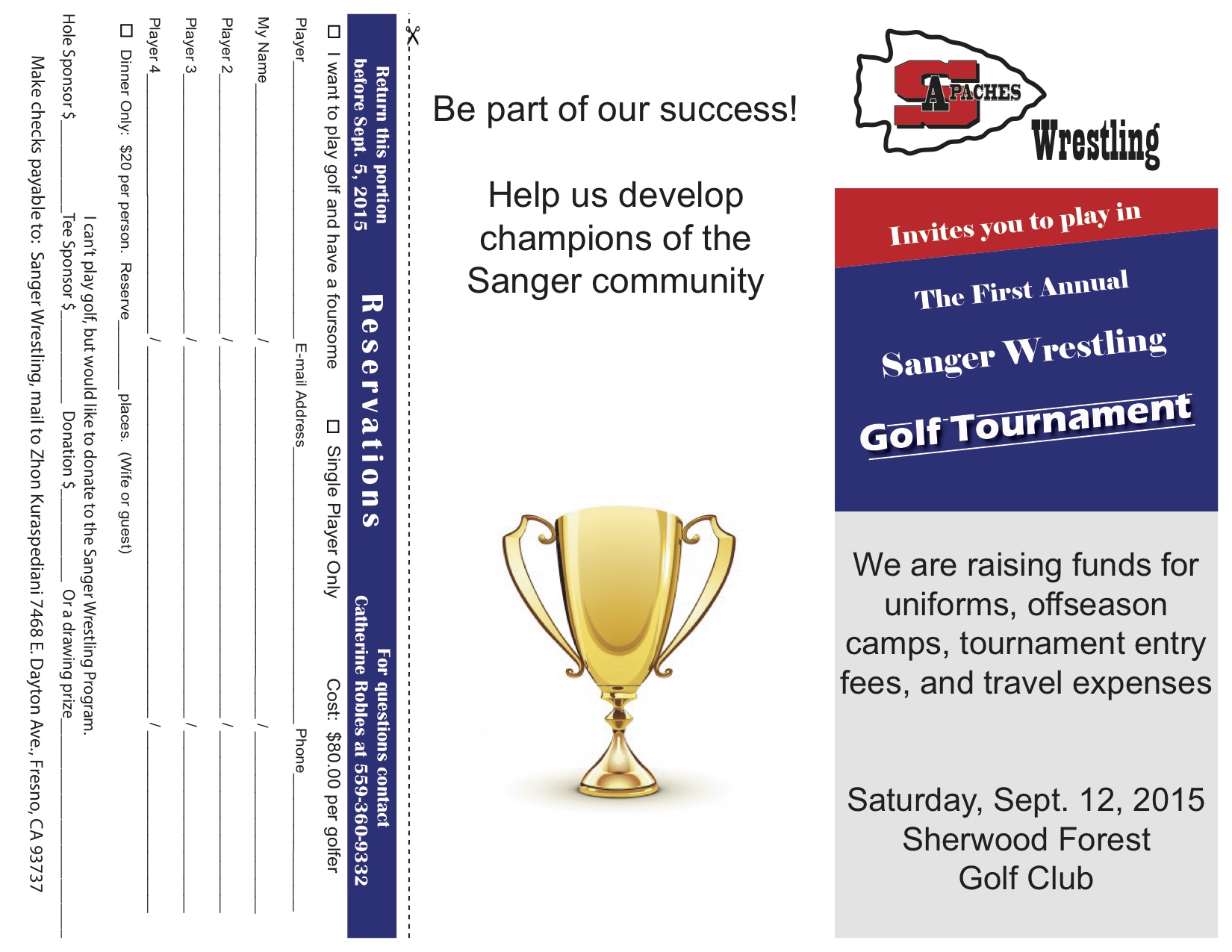 Sanger Wrestling Golf Tournament pg1 copy